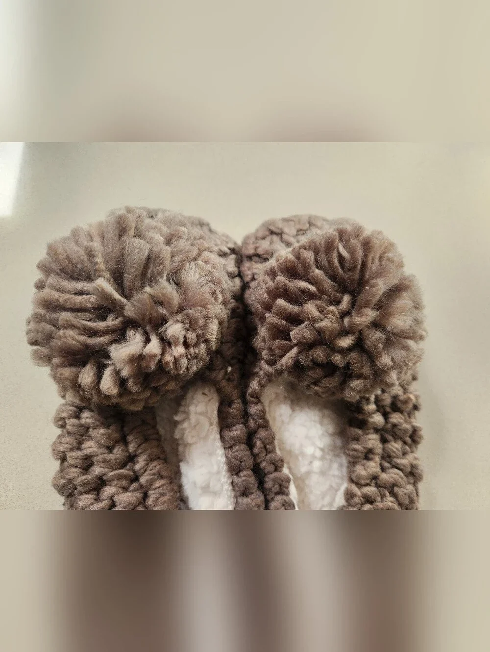 Lemon New Ballerina Pom Slippers ~BROWN ~ONE SIZE **NEW - Picture 4 of 7